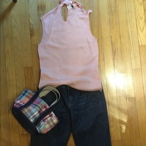 J Crew peach sleeveless sweater M